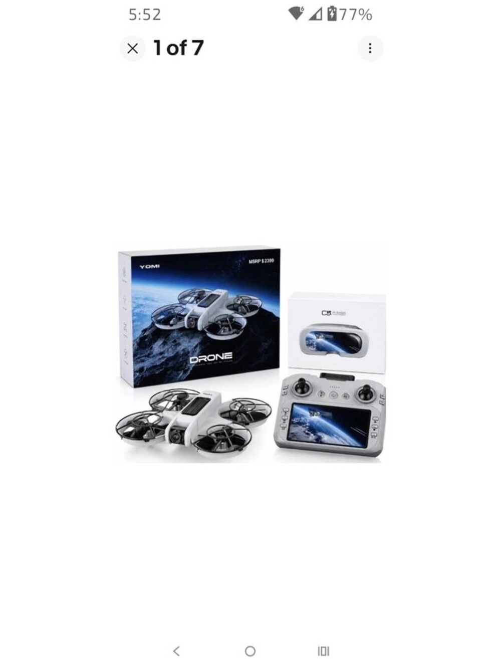 YOMI YM-2399 Ready to Fly FPV Wi-Fi RC Drone w/ VR Glasses, Screen Remote